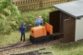 Narrow gauge railway locomotive replica